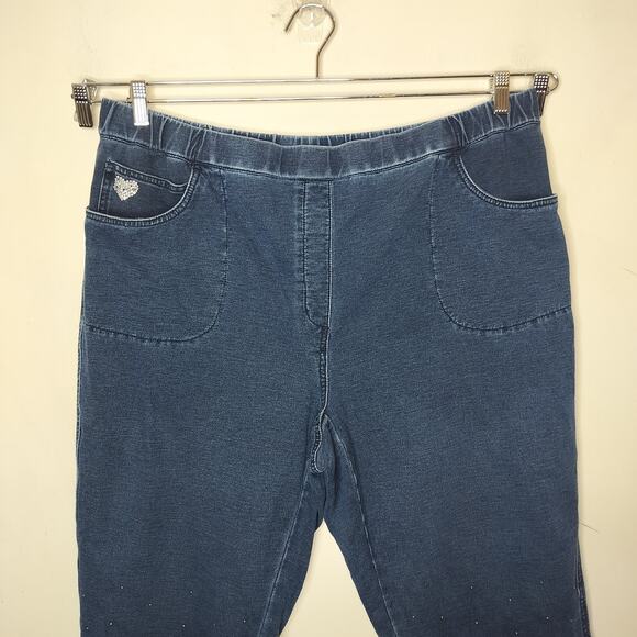 Quacker Factory Dream Jeannes Capri Crop Jean Pants - Picture 2 of 8